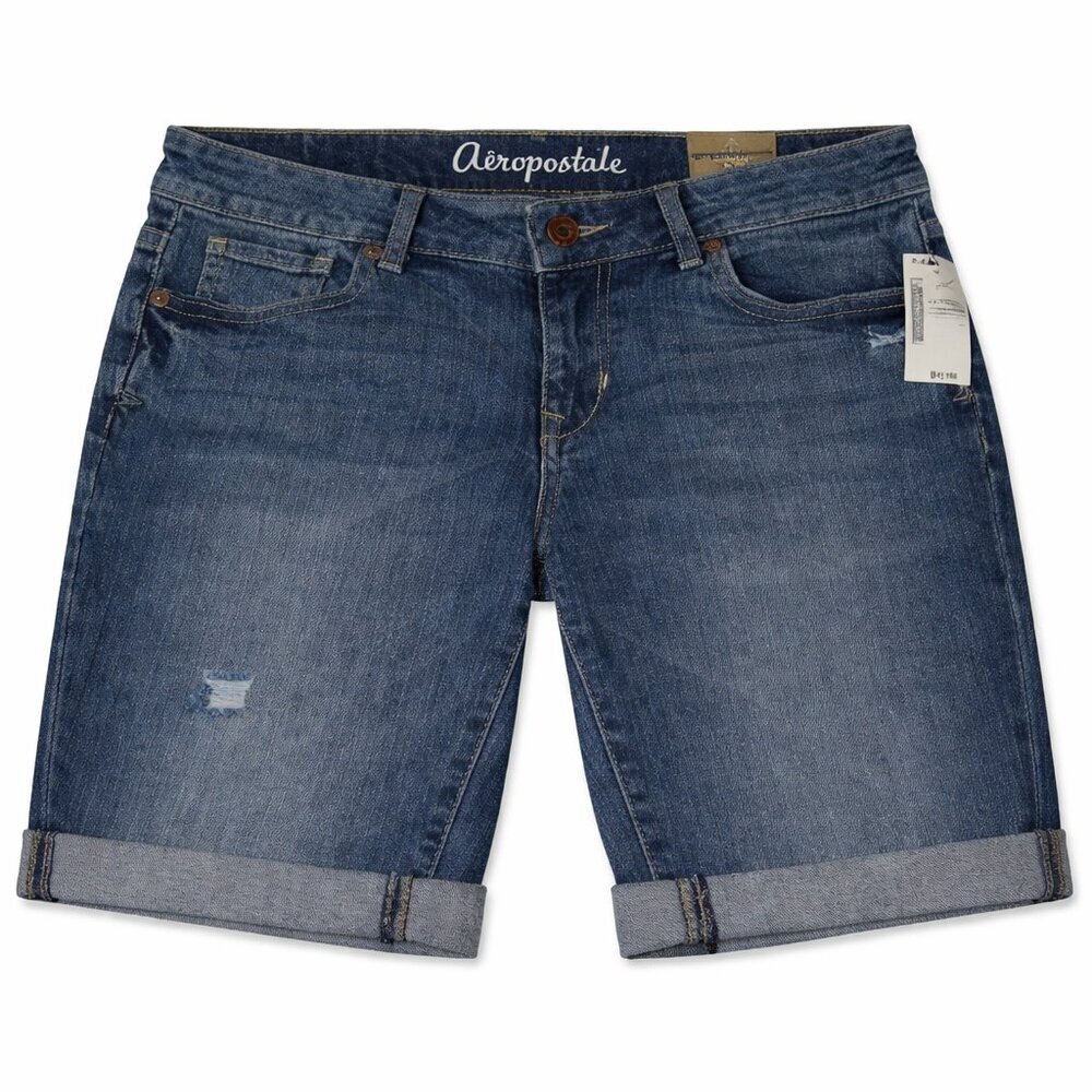 NWT AEROPOSTALE Bermuda Medium Wash Shorts Size 4
